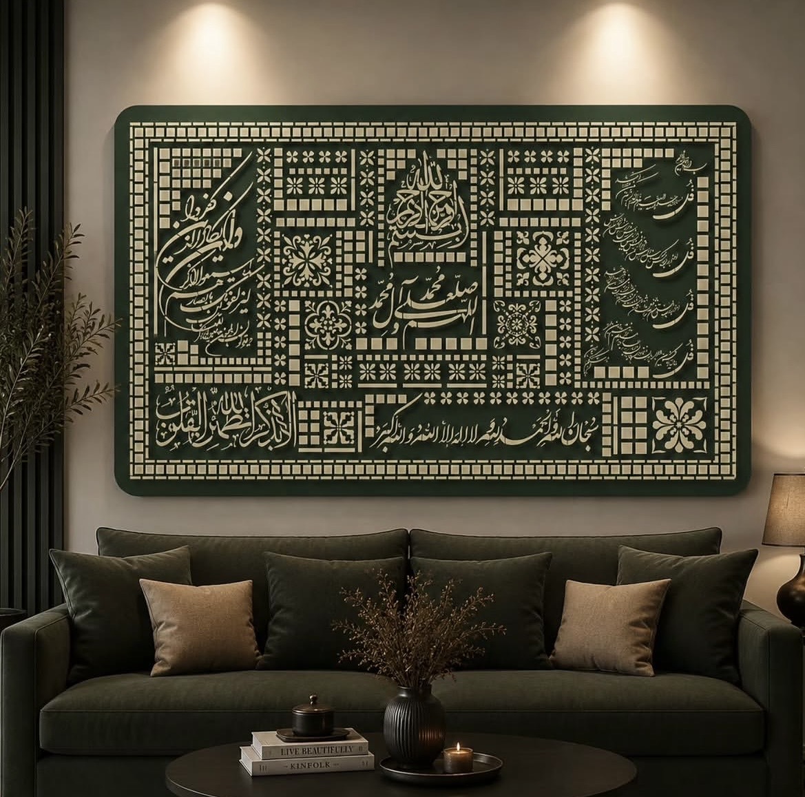 تابلو ون یکاد سبز برجسته