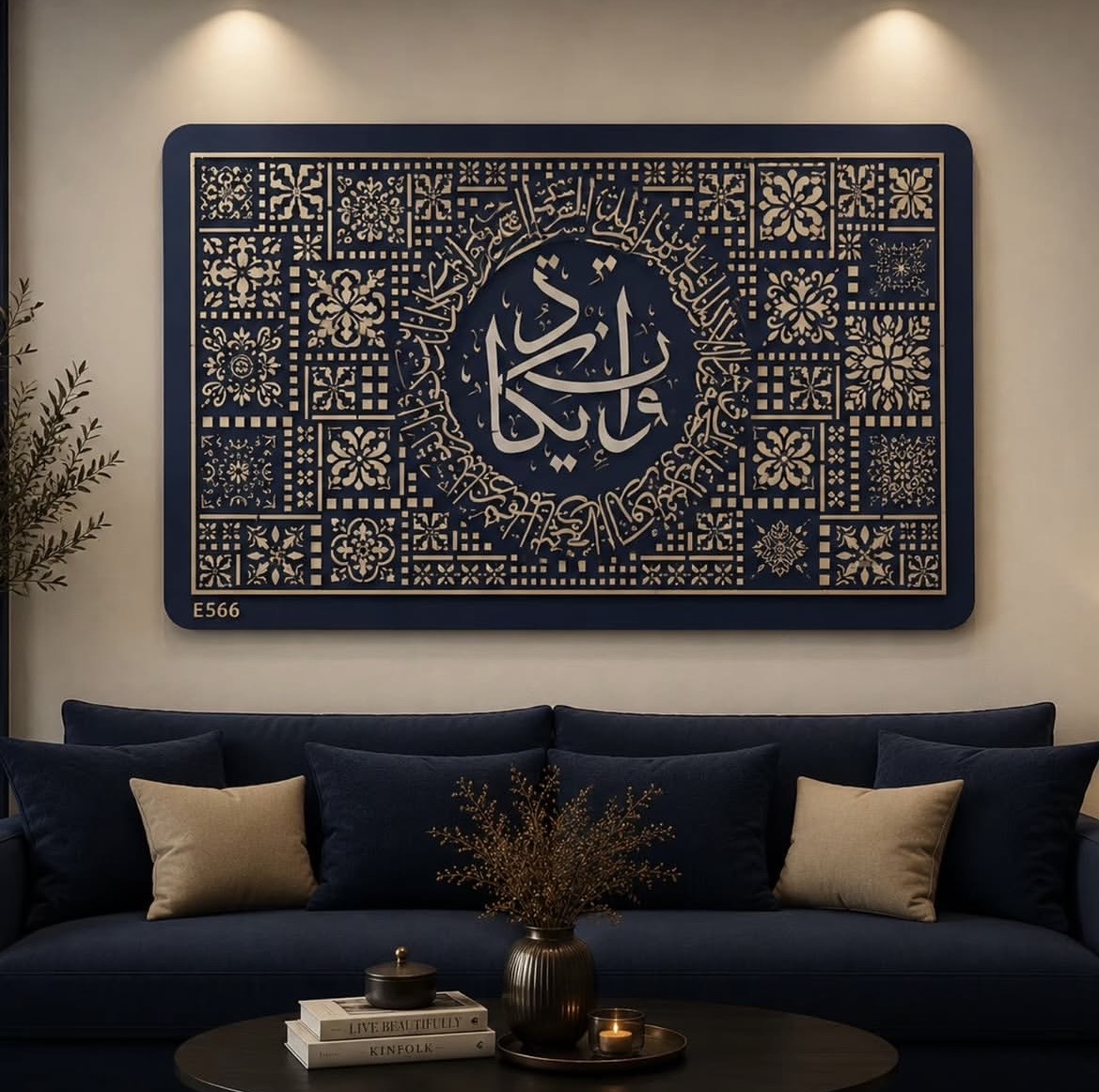 تابلو لیپان ارت سرمه ای وان یکاد